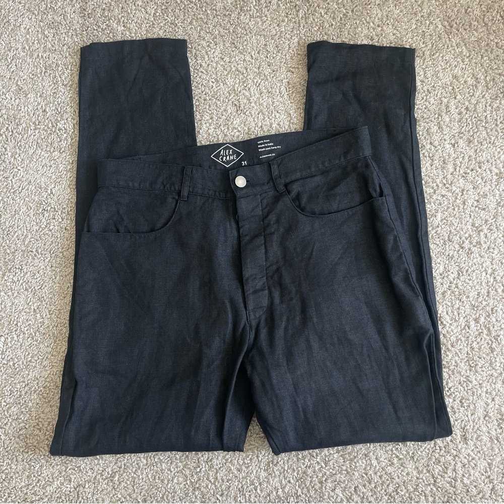 Alex Crane Black Men's Slim Pants